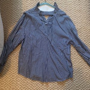 Gingham high neck top
